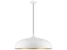 Livex Lighting Amador 3-Light Shiny White Polished Chrome Dome Pendant