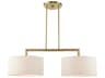 Livex Lighting Meridian 2-Light Antique Brass Drum Island Pendant