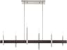 Livex Lighting Denmark 6-Light Brushed Nickel Bronze Linear Island Pendant