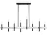 Livex Lighting Denmark 8-Light Black Chrome Brushed Nickel Island Pendant