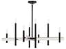 Livex Lighting Denmark 8-Light Black Brushed Nickel Chandelier