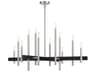 Livex Lighting Denmark 12-Light Brushed Nickel Black Chandelier