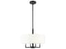 Livex Lighting Meridian 4-Light Black Drum Chandelier