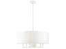Livex Lighting Meridian 7-Light White Drum Chandelier