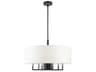 Livex Lighting Meridian 7-Light Black Drum Chandelier