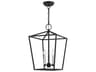 Livex Lighting Devone 3-Light Black Candelabra Lantern Chandelier