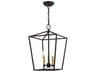 Livex Lighting Devone 3-Light Bronze Candelabra Lantern Chandelier