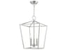 Livex Lighting Devone 3-Light Brushed Nickel Brass Candelabra Lantern Chandelier