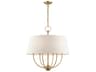Livex Lighting Cartwright 6-Light Antique Brass Off White Empire Chandelier