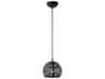 Livex Lighting Chantily 1-Light Black Brushed Nickel Round Mini Pendant