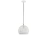 Livex Lighting Chantily 1-Light White Brushed Nickel Round Mini Pendant