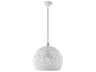 Livex Lighting Chantily 3-Light White Brushed Nickel Globe Pendant