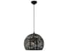 Livex Lighting Chantily 3-Light Black Brushed Nickel Round Pendant