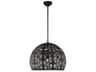 Livex Lighting Chantily 3-Light Black Brushed Nickel Round Pendant