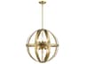 Livex Lighting Stoneridge 6-Light Antique Brass Globe Pendant