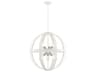 Livex Lighting Stoneridge 6-Light Textured White Brushed Nickel Globe Pendant