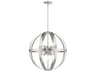 Livex Lighting Stoneridge 6-Light Brushed Nickel Globe Pendant