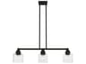 Livex Lighting Aragon 3-Light Black Glass Linear Island Pendant