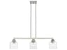 Livex Lighting Aragon 3-Light Brushed Nickel Glass Linear Island Pendant