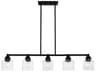 Livex Lighting Aragon 5-Light Black Glass Linear Island Pendant
