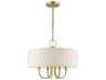 Livex Lighting Blossom 4-Light Antique Brass Drum Chandelier