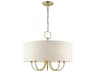 Livex Lighting Blossom 5-Light Antique Brass Drum Chandelier