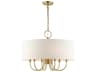 Livex Lighting Blossom 7-Light Antique Brass Drum Chandelier