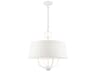 Livex Lighting Ridgecrest 4-Light White Drum Chandelier