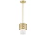 Livex Lighting Calinda 1-Light Soft Gold Cylinder Mini Pendant