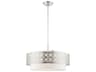 Livex Lighting Calinda 5-Light Brushed Nickel Drum Chandelier