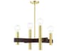 Livex Lighting Helsinki 4-Light Satin Brass Candelabra Linear Chandelier