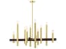 Livex Lighting Helsinki 12-Light Satin Brass Candelabra Chandelier
