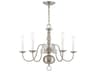 Livex Lighting Williamsburgh 5-Light Brushed Nickel Candelabra Chandelier