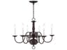 Livex Lighting Williamsburgh 6-Light Bronze Candelabra Chandelier