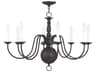 Livex Lighting Williamsburgh 8-Light Bronze Candelabra Chandelier