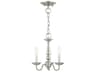 Livex Lighting Williamsburgh 3-Light Brushed Nickel Candelabra Chandelier