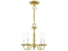 Livex Lighting Williamsburgh 5-Light Polished Brass Candelabra Chandelier