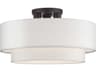 Livex Lighting Manorwood 3-Light Bronze Semi Flush Mount