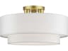 Livex Lighting Manorwood 3-Light Soft Gold Semi Flush Mount