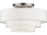 Livex Lighting Manorwood 4-Light Brushed Nickel Semi Flush Mount