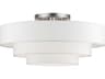Livex Lighting Manorwood 5-Light Brushed Nickel Semi Flush Mount