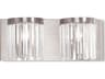 Livex Lighting Ashton 2-Light Brushed Nickel Clear Crystal Vanity Light