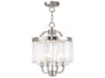 Livex Lighting Ashton 4-Light Brushed Nickel Crystal Candelabra Drum Chandelier