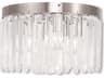 Livex Lighting Ashton 4-Light Brushed Nickel Crystal Drum Flush Mount
