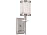 Livex Lighting Grammercy 1-Light Brushed Nickel Crystal Wall Sconce