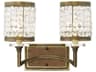 Livex Lighting Grammercy 2-Light Hand Painted Palacial Bronze Crystal Vanity Light