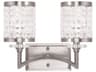Livex Lighting Grammercy 2-Light Brushed Nickel Crystal Vanity Light