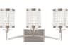 Livex Lighting Grammercy 3-Light Brushed Nickel Crystal Vanity Light