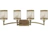 Livex Lighting Grammercy 4-Light Hand Painted Palacial Bronze Crystal Vanity Light