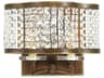 Livex Lighting Grammercy 2-Light Hand Painted Palacial Bronze Crystal Wall Sconce